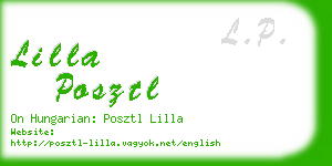 lilla posztl business card